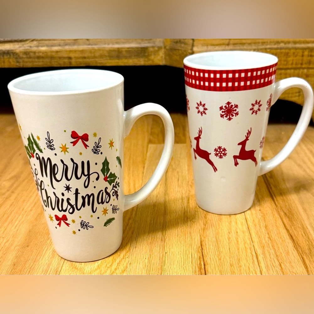 Old Time Pottery Classic Christmas 18oz Coffee/Tea/Cocoa Decorative Mugs